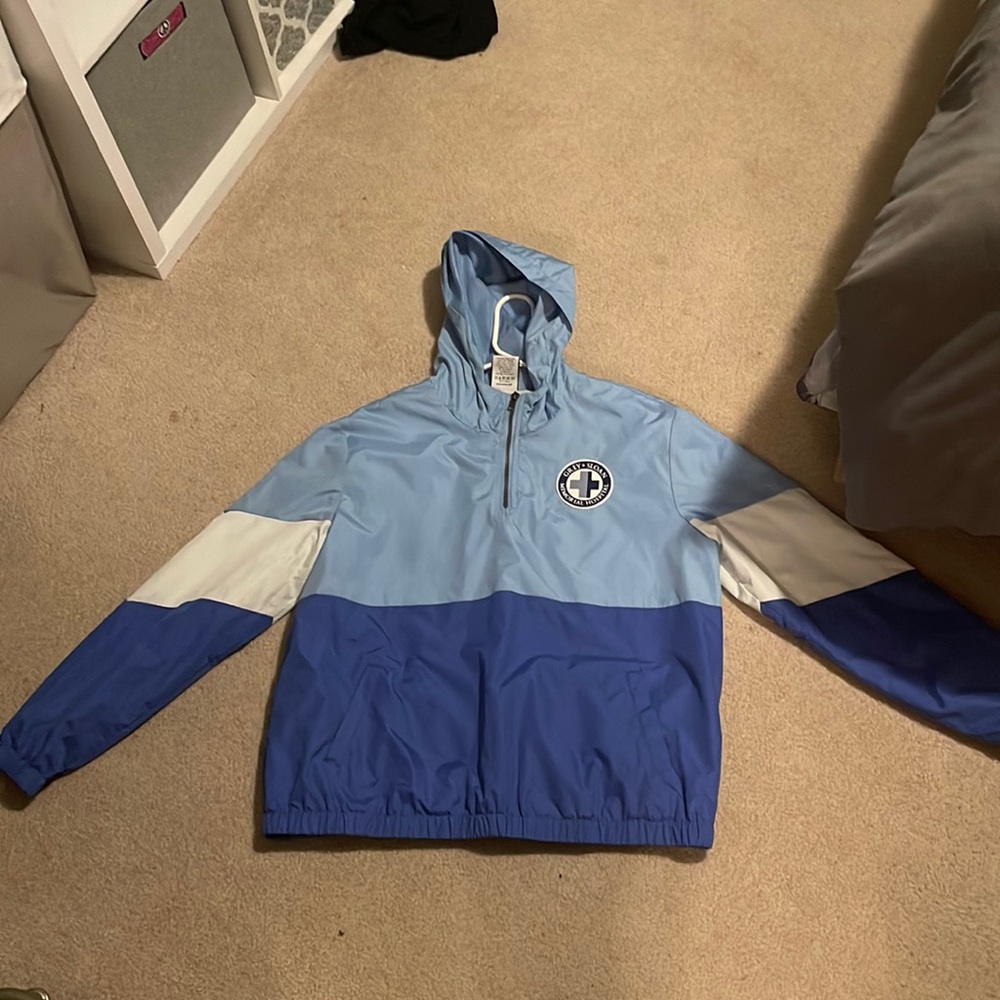 Grey’s Anatomy Windbreaker- light blue from BoxLunch